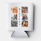シスターパーソナライズされたモダン6フォトコラージュ 缶クーラー (正面)