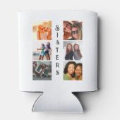 シスターパーソナライズされたモダン6フォトコラージュ 缶クーラー (裏面)