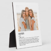 シスターパーソナライズされた定義引用文ウォールアート フォトプラーク (側面)