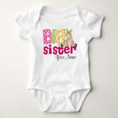 シスターパーソナライズされたTシャツ ベビーボディスーツ (正面)