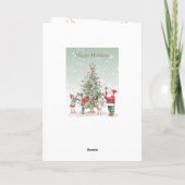 シスターファミリークリスマスツリーサンタ シーズンカード (裏面)