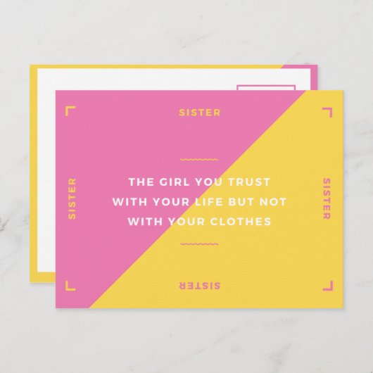 シスターファンキー引用文 ポストカード (正面/裏面)