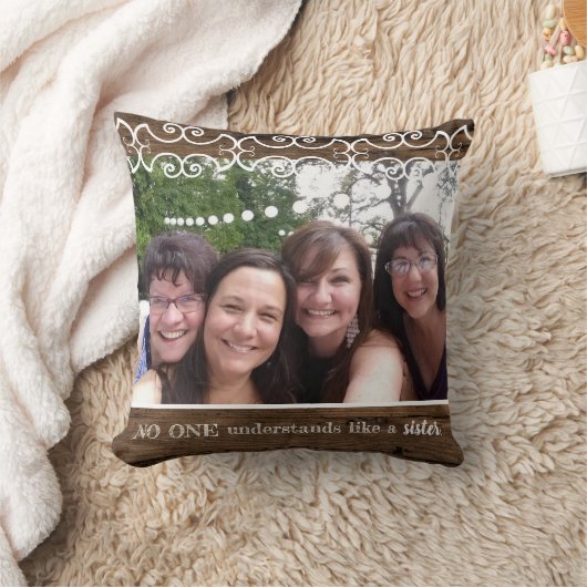 シスターフォトウ素朴ッドノーワンアクセス クッション (ブランケット)