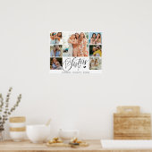 シスターフォトコラージュタイポグラフィ記念 ポスター (キッチン)