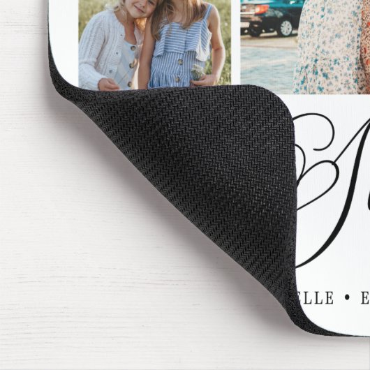 シスターフォトコラージュタイポグラフィ記念 マウスパッド (コーナー)