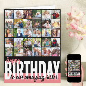 シスターフォトコラージュ31写真ハッピーバースデー カード