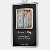 シスターフォトフレームオーナメント シルバープレートフレームオーナメント (左)