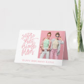 シスターフ最高のレンズフォエバーフォトピンク誕生日 カード (正面)