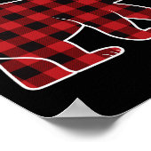 シスターベアパジャマレッドバッファロークリスマスおもしろいファミリーC ポスター (角)