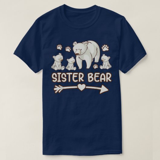 シスターベア3cub tシャツ（女性用）、シスターベアs tシャツ (デザイン正面)