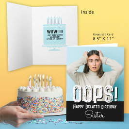 シスターベレーテッド誕生日フォトカード カード