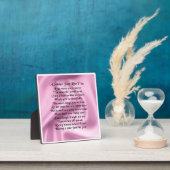 シスターポエムプラーク – ピンクシルクデ   ザイン フォトプラーク (インサイチュ)