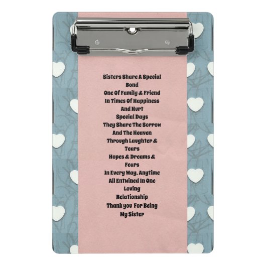 シスターマシュマロハート ミニクリップボード (正面)