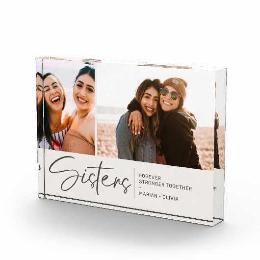 シスターモダンズキープサケ2枚の写真クリー淡い色のム フォトブロック (右)