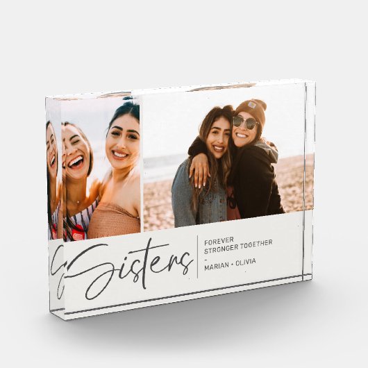 シスターモダンズキープサケ2枚の写真クリー淡い色のム フォトブロック (左)