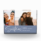 シスターモダンズキープサケ2枚の写真スモークブルー フォトブロック (正面)