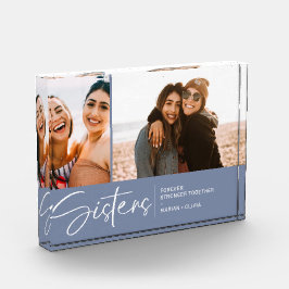 シスターモダンズキープサケ2枚の写真スモークブルー フォトブロック