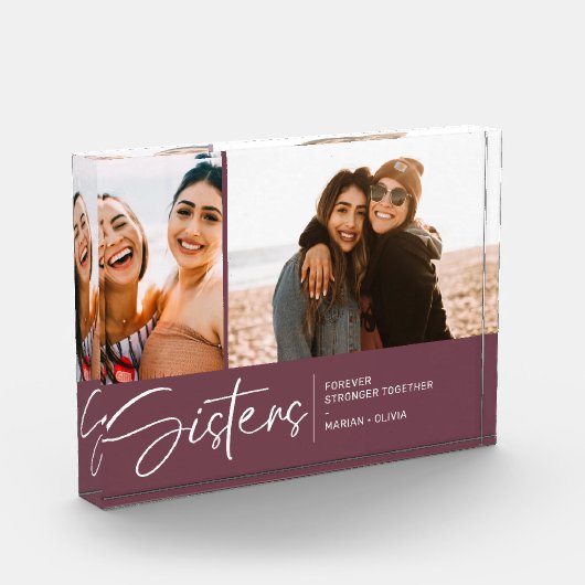 シスターモダンズキープサケ2枚の写真紫 フォトブロック (左)