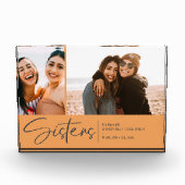 シスターモダンズキープサケ2枚オレンジ淡い色の色 フォトブロック (正面)