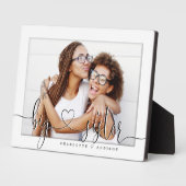 シスターモダンホワイトミニマルボード写真 フォトプラーク (側面)