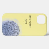 シスターモダン向けエレガントピンクシック青あじさい Case-Mate iPhoneケース (裏面 (横))