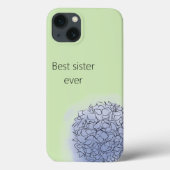 シスターモダン向けエレガントピンクシック青あじさい Case-Mate iPhoneケース (裏面)