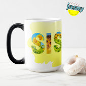 シスターユニークをテーマにした黄色のひまわり モーフィングマグカップ