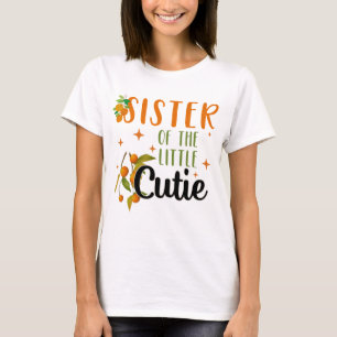 シスターリトルかわいこちゃん1st誕生日パーティーベビーシャワー tシャツ
