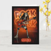 シスターロックシック誕生日カードムーンズラグドールr カード (黄色い花)