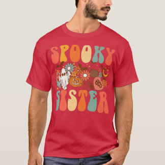 シスター不気味マッチングシャツレトロハロウィーン幽霊 Tシャツ
