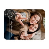 シスター兄弟姉妹スワールハートKeepsake写真 マグネット (横)