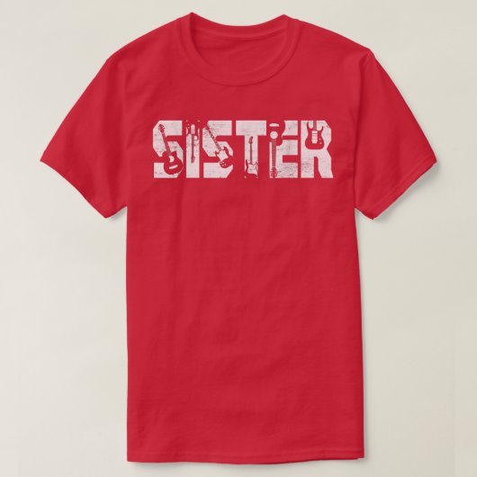 シスター動揺して最高のエバーギターラバーギタリスト Tシャツ (デザイン正面)