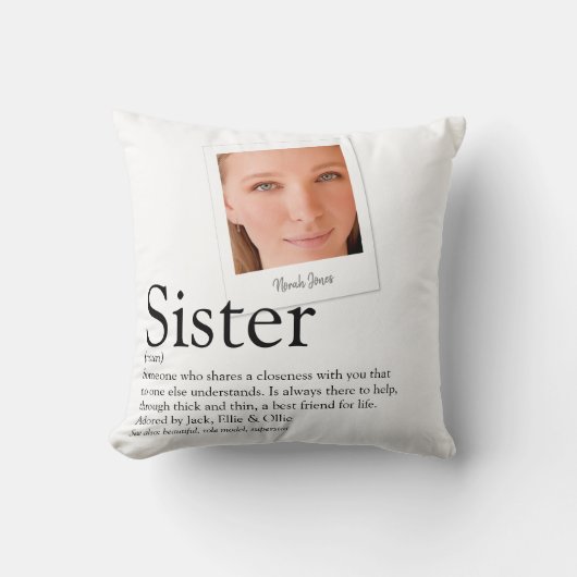 シスター定義のモダン写真 クッション (正面)