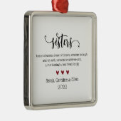 シスター定義カスタムクリスマス メタルオーナメント (右)