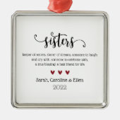シスター定義カスタムクリスマス メタルオーナメント (正面)