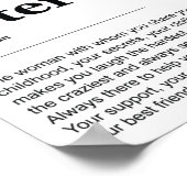 シスター定義プリント ポスター (角)