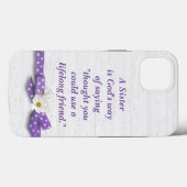 シスター引用文と水玉模様リボン Case-Mate iPhoneケース (裏面 (横))