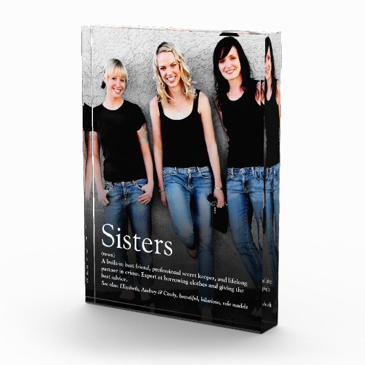 シスター引用文モダンおもしろいクール フォトブロック (右)