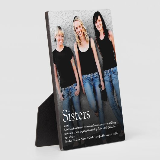 シスター引用文モダンおもしろいクール フォトプラーク (側面)