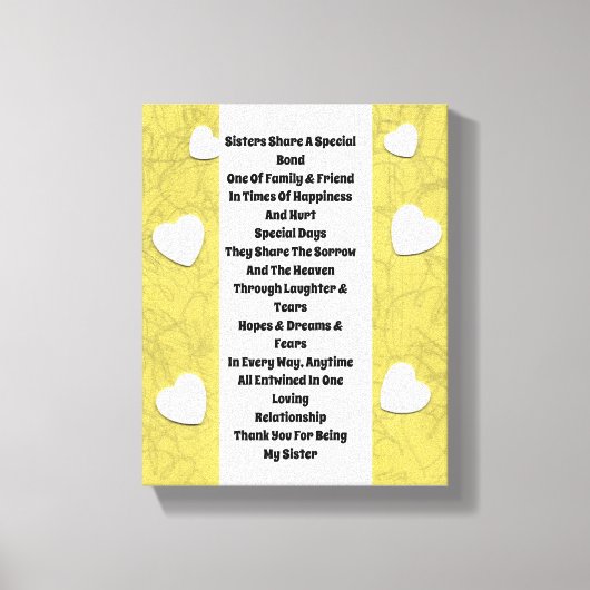 シスター感動的キャンバス印刷 キャンバスプリント (正面)