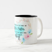 シスター感動的引用文ツートーンコーヒーマグ ツートーンマグカップ (正面右)