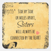 シスター感動的引用文 スクエアシール (正面)