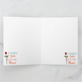 シスター感謝していウェルカムホーム カード (内部)