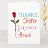 シスター感謝していウェルカムホーム カード (黄色い花)