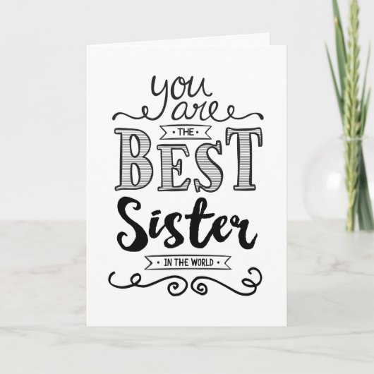 シスター最高のインザワールド誕生日 カード (正面)