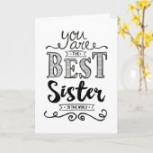 シスター最高のインザワールド誕生日 カード (黄色い花)