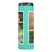 シスター最高のエバーフォトコラージュターコイズとホワイト タンブラー (裏面)