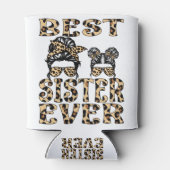 シスター最高のエバーレオパード母の日 缶クーラー (裏面)