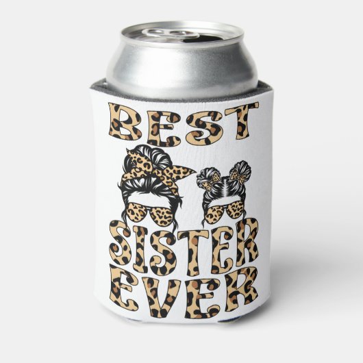 シスター最高のエバーレオパード母の日 缶クーラー (缶裏面)