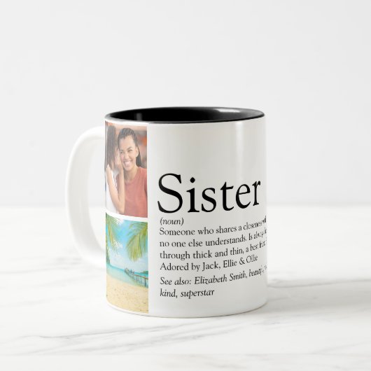 シスター最高のエバー定義4フォトコラージュ ツートーンマグカップ (正面左)